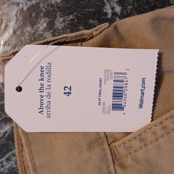 Men's shorts size 42 faded glory tan flat front - Picture 3 of 4